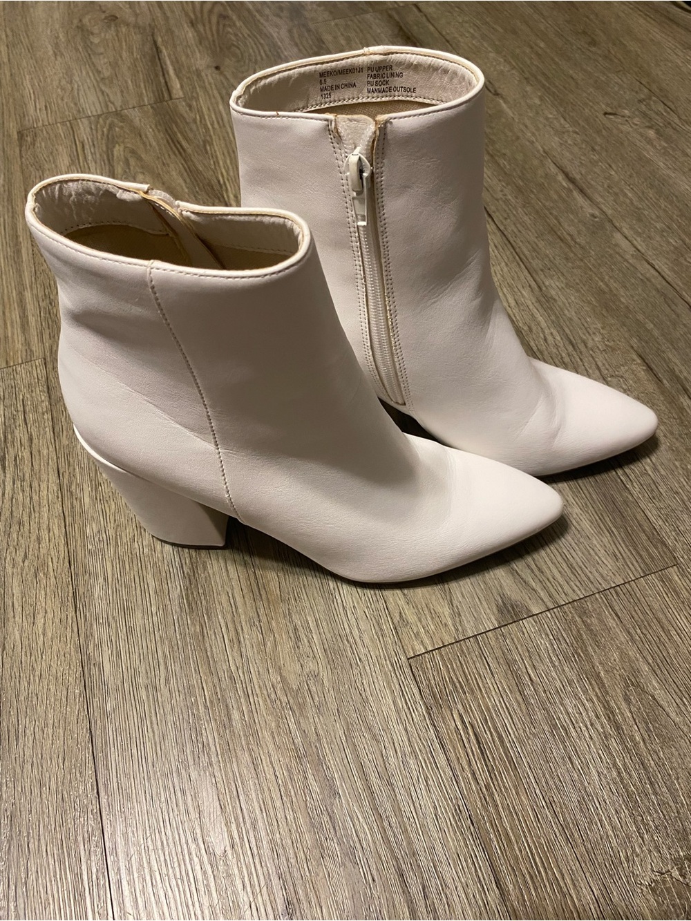 Madden Girl White Ankle Boots
